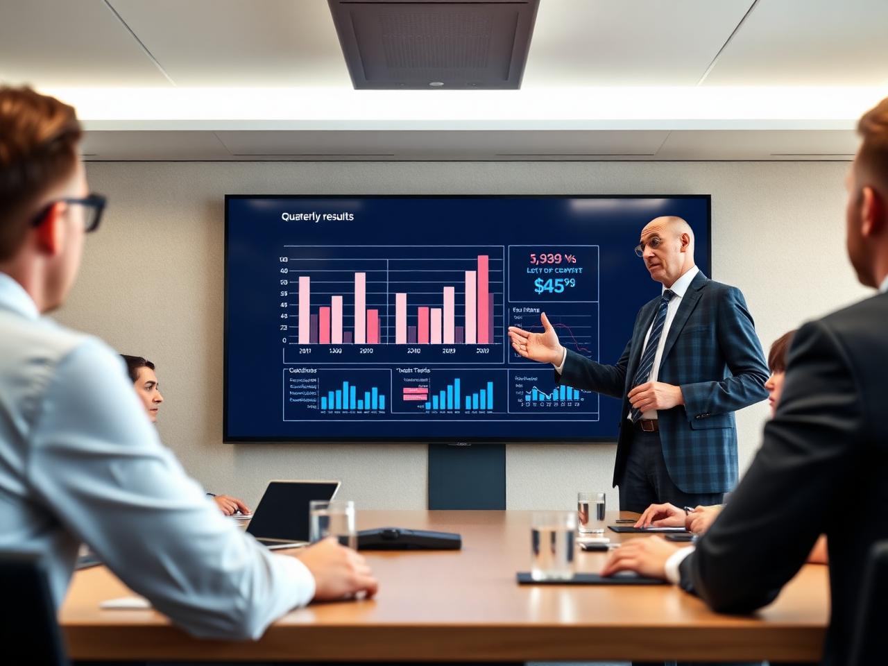 Executive discussion in a boardroom used as source material for LinkedIn content