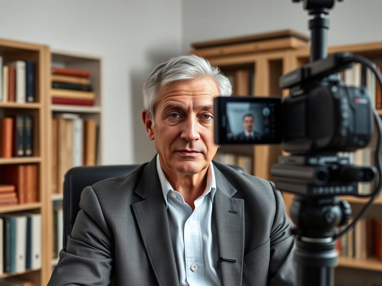 Professional native video recording setup for LinkedIn