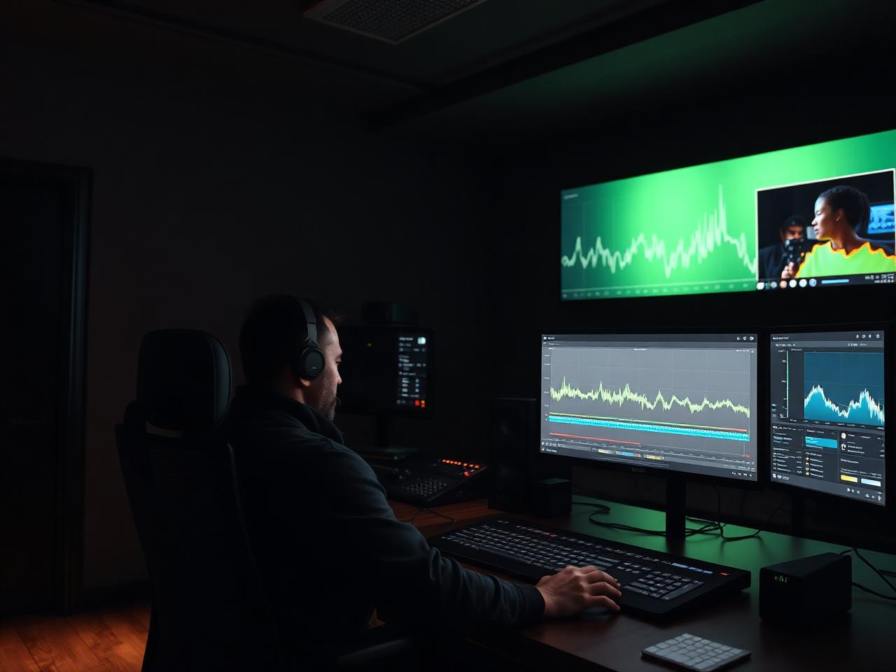 Video editing suite used to review a YouTube episode
